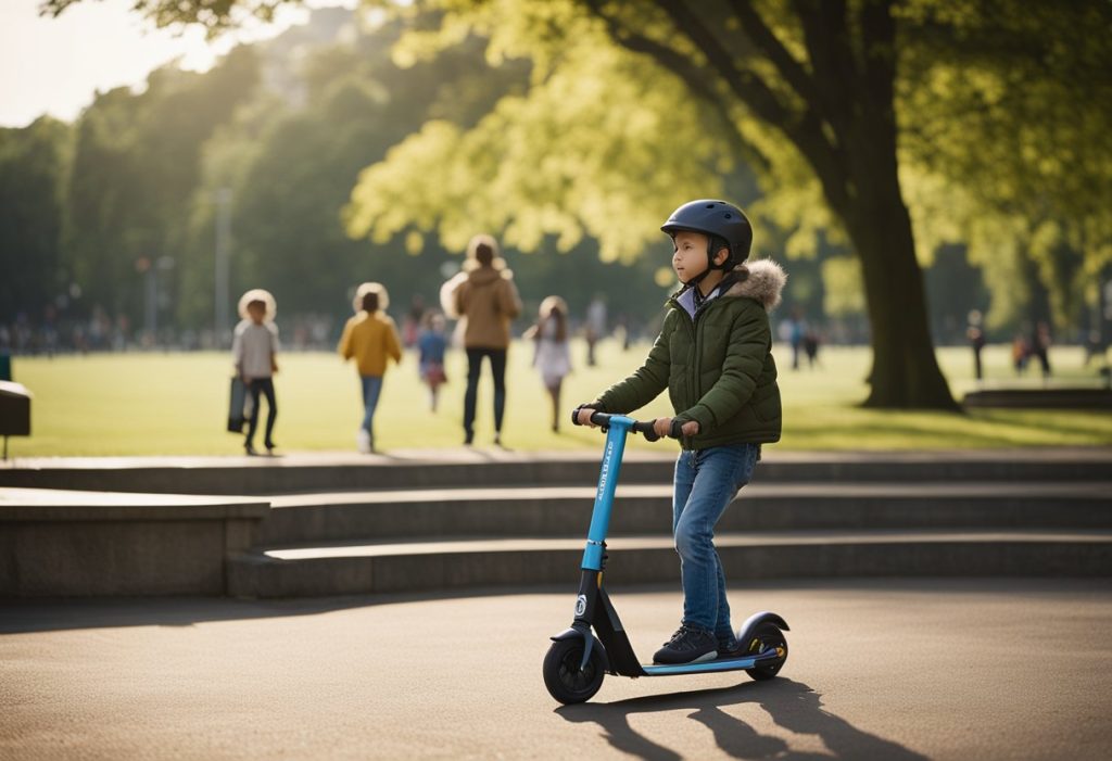 Criança andando de bicicleta