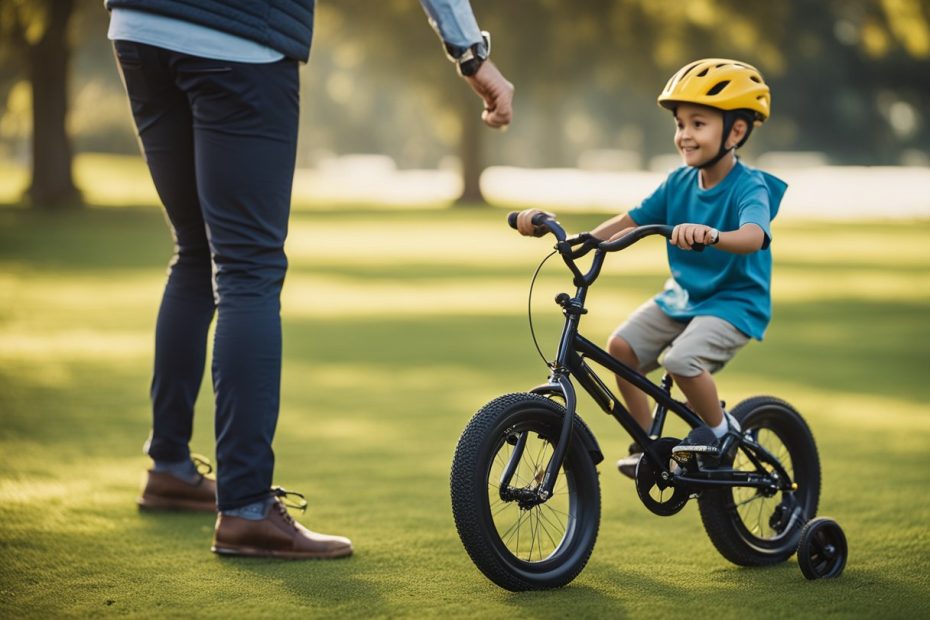 criança andando de bicicleta